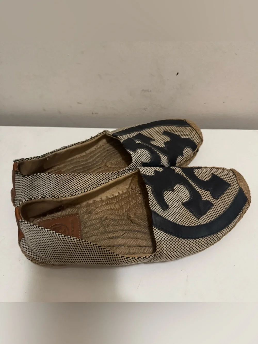 Tory Burch Canvas Espadrilles Shoes Flats Size 6.5 Women’s